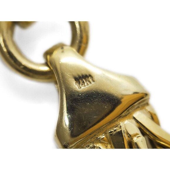 7mm Wide Italian Byzantine Style Chain Necklace 14k Gold 17" Long 20.2 Grams - Picture 8 of 9